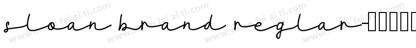 Sloan Brand Reglar字体转换